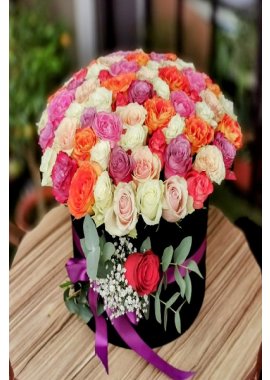 KUTU DA VİP RENKLİ GÜLLER ROSE İN BOX